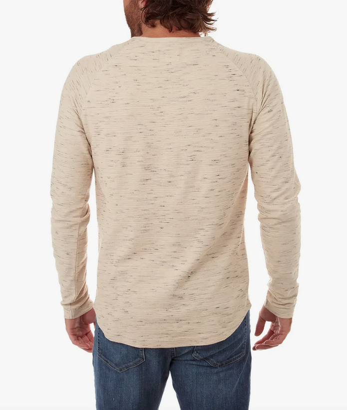 Beckett Long Sleeve Henley - Almond