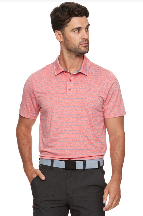 Wilmington Stripe Performance Polo - Red