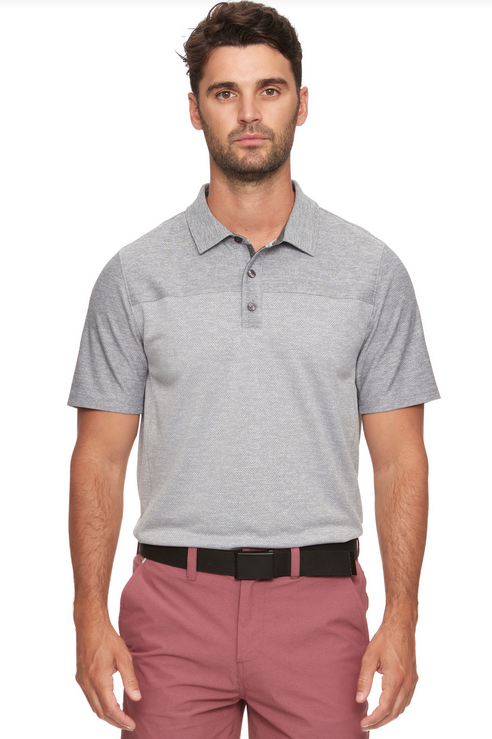Louisville SS Blocked Performance Polo - Grey Heather