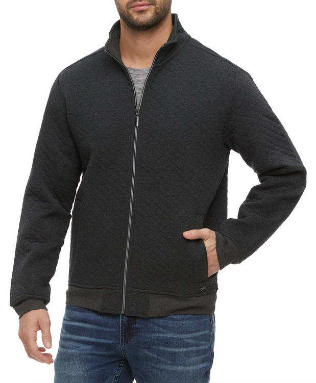 Alloway Quilted Full Zip Jacket - Charcoal