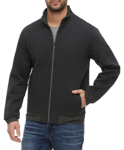 Alloway Quilted Full Zip Jacket - Charcoal