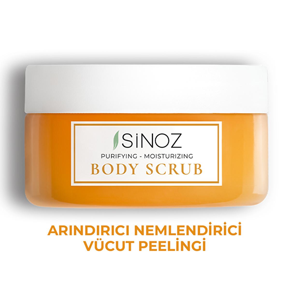 Sinoz Gold Aura Body Scrub - Exfoliating Sea Salt Scrub for Smooth, Moisturizing Skin - Natural Oils &amp; Vitamin E