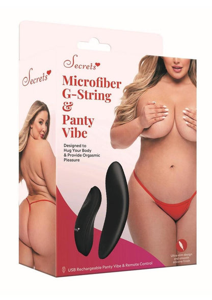 Secrets Microfiber G-String &amp; Panty Vibe with Remote Control