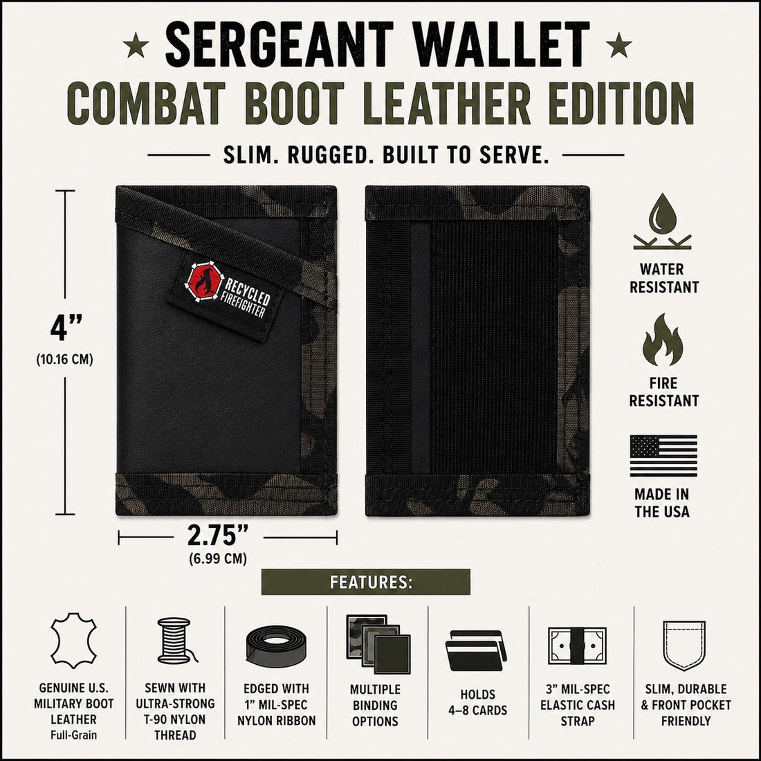Sergeant Wallet - Combat Boot Leather Edition