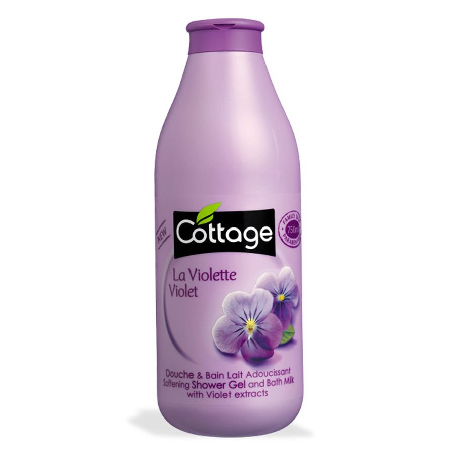 Cottage Violet Shower Gel &amp; Bath Milk Hydrating Body Wash 750ml