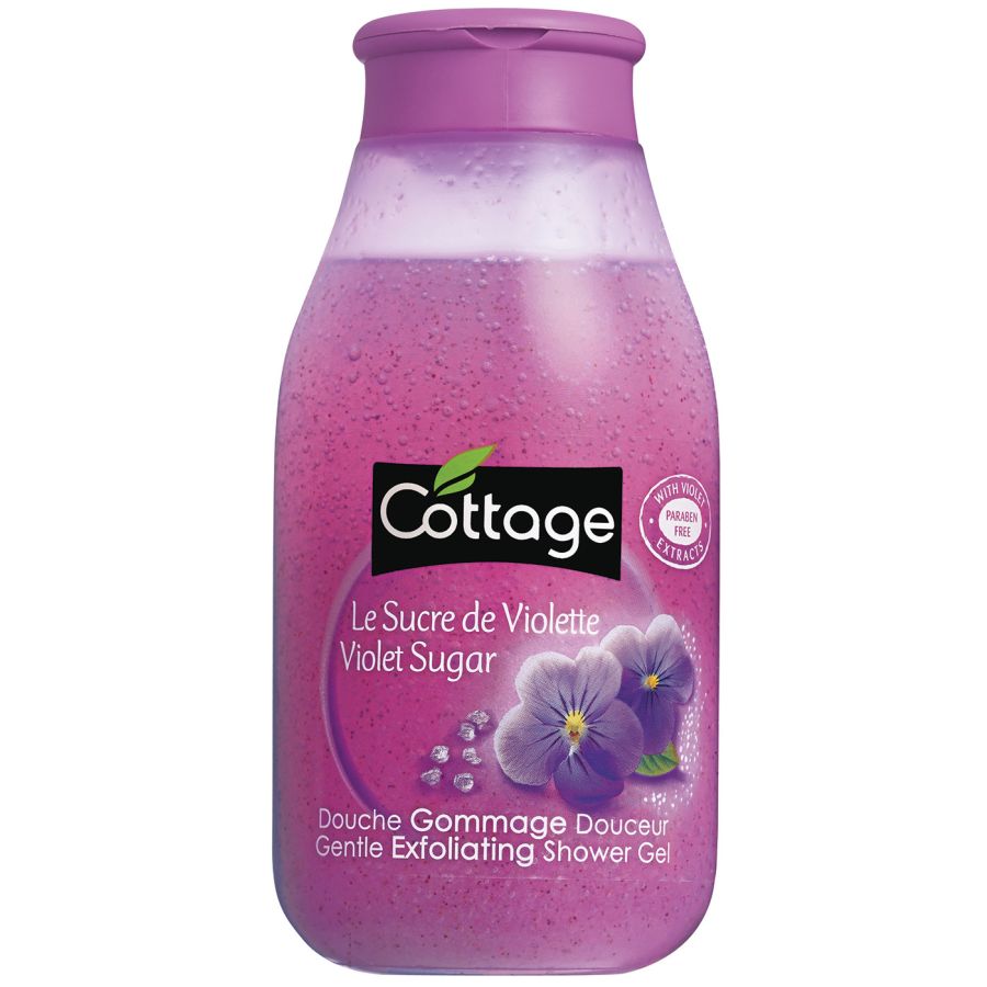 Cottage Violet Gentle Exfoliating Shower Gel for Soft Skin 250ml