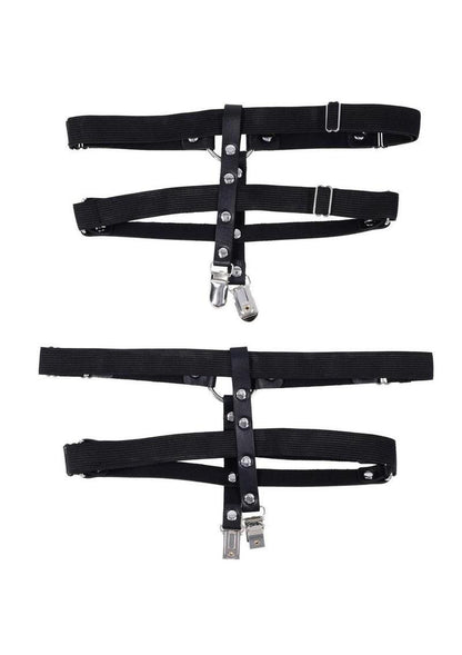 Leather Shadow Garters with Adjustable Straps