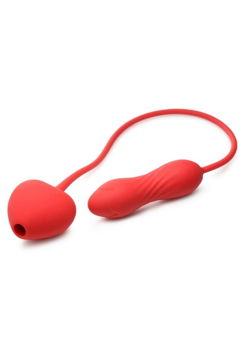 Shegasm Love on Me Rechargeable Silicone Suction Clit Stimulator &amp; Vibrating Egg