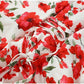 White Red Floral Ruched Puff Sleeve Mini Dress V-neck Ruffle Hem 3d Rose Dresses 2026 Summer Lady Party Sweet Date Vestidos New SHOPEZRA L.L.C.