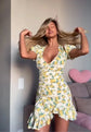 White Red Floral Ruched Puff Sleeve Mini Dress V-neck Ruffle Hem 3d Rose Dresses 2026 Summer Lady Party Sweet Date Vestidos New SHOPEZRA L.L.C.