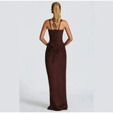 2026 New Sexy Women Square-neck Halter Mini Dress Pleated Sleeveless Backless High Waist Bodycon Dresses Summer Lady Party Robes SHOPEZRA L.L.C.
