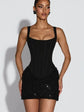 2026 New Sexy Women Square-neck Halter Mini Dress Pleated Sleeveless Backless High Waist Bodycon Dresses Summer Lady Party Robes SHOPEZRA L.L.C.
