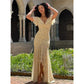 Vintage Print High Neck Midi Dress Belted Waist Bell Sleeve Flared Hem 2026 Summer Spring Chic Women Elegant Wedding Guest Gown SHOPEZRA L.L.C.