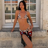 Fashion Leopard Fringed Patchwork Women&