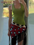 Fashion Leopard Fringed Patchwork Women&