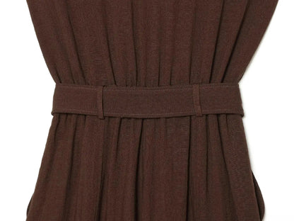 Women Long Jumpsuits 2026 Sleeveless Playsuits Elegant Solid Color Rompers Casual Stand Collar Belt Fashion Commuting Outfit by Dropshipman