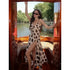 Women Two Tone Dot Print Long Sleeve Split Midi Dress Y2K Deep V Drawstring Slim Mermaid Skirt 2026 Street Club Party Outfit by Dropshipman