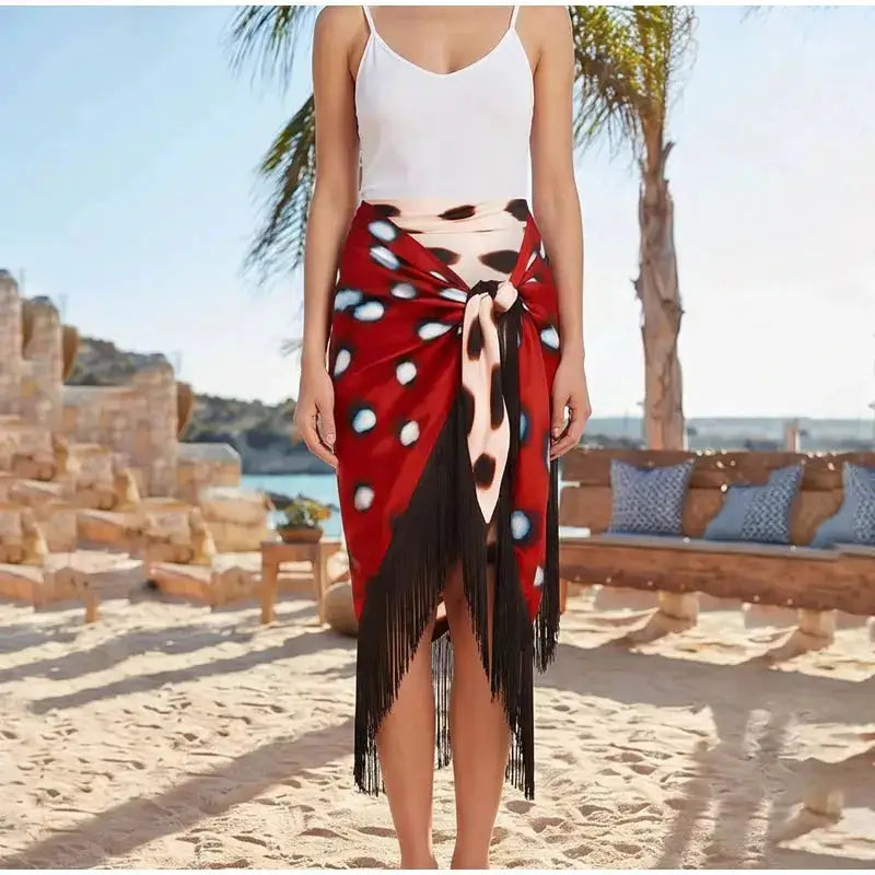 Women Two Tone Dot Print Long Sleeve Split Midi Dress Y2K Deep V Drawstring Slim Mermaid Skirt 2026 Street Club Party Outfit by Dropshipman