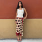 Damen Zweifarbiger Tupfen-Print Langarm Split Midikleid Y2K Tiefer V-Ausschnitt Kordelzug Schmale Meerjungfrauenrock 2026 Street Club Party Outfit