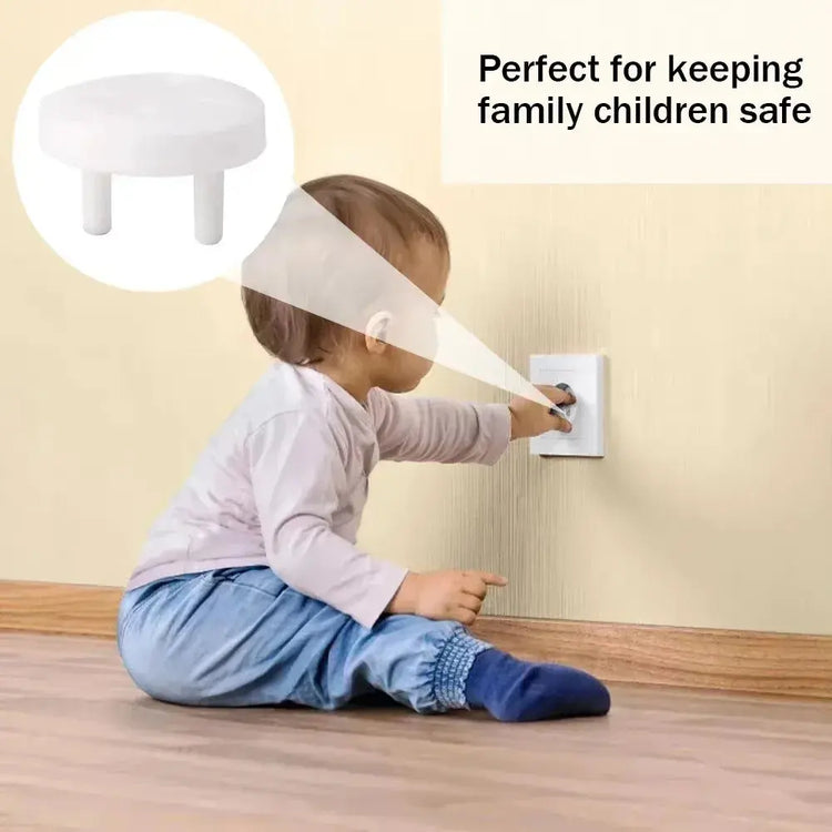 White Electrical Safety Socket Protective Cover Baby Care Safe Guard Protection Children Anti Electric Shock Rotate Protectors SHOPEZRA L.L.C.