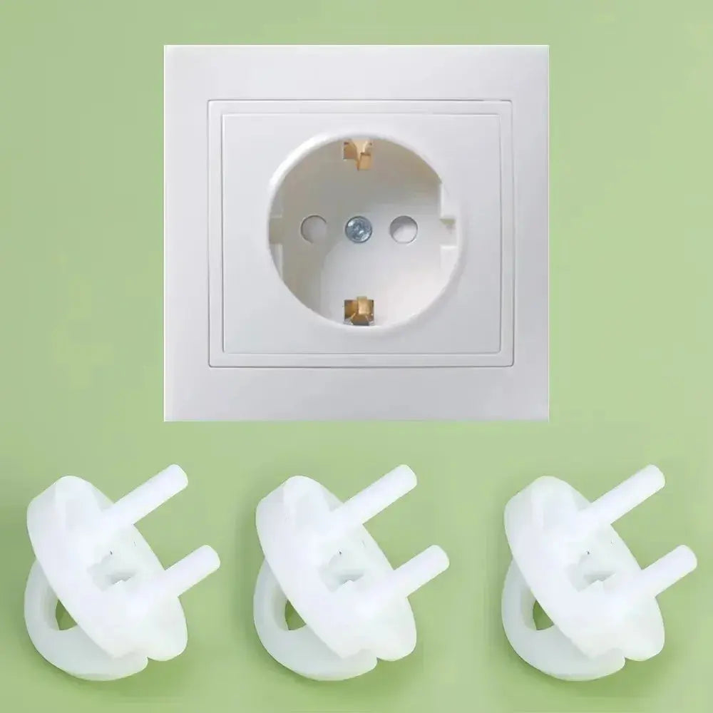 White Electrical Safety Socket Protective Cover Baby Care Safe Guard Protection Children Anti Electric Shock Rotate Protectors SHOPEZRA L.L.C.