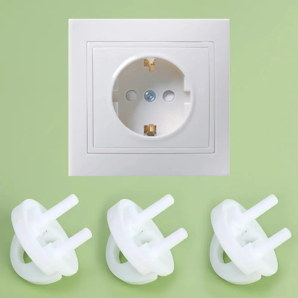 White Electrical Safety Socket Protective Cover Baby Care Safe Guard Protection Children Anti Electric Shock Rotate Protectors SHOPEZRA L.L.C.