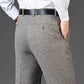 Flat Cashmere Suit Trouser For Male Loose Plaid Hight Waist Classic Straight Formal Mens Dress Pants Business Size 42 44 SHOPEZRA L.L.C.