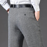 Flat Cashmere Suit Trouser For Male Loose Plaid Hight Waist Classic Straight Formal Mens Dress Pants Business Size 42 44 SHOPEZRA L.L.C.