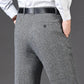 Flat Cashmere Suit Trouser For Male Loose Plaid Hight Waist Classic Straight Formal Mens Dress Pants Business Size 42 44 SHOPEZRA L.L.C.