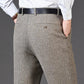 Flat Cashmere Suit Trouser For Male Loose Plaid Hight Waist Classic Straight Formal Mens Dress Pants Business Size 42 44 SHOPEZRA L.L.C.