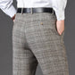 Flat Cashmere Suit Trouser For Male Loose Plaid Hight Waist Classic Straight Formal Mens Dress Pants Business Size 42 44 SHOPEZRA L.L.C.