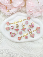 14pcs Fashion ABS Shoe Charms – Pink Flowers, Butterflies, Hearts & Flower Chains. DIY Removable Clog Decorations for Sandals, A SHOPEZRA L.L.C.