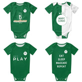 Maccabi MHFC Haifa Green Apes Baby Bodysuit Unisex Shirt Newborn Onesie Boy Girl Undershirt Outfit Baby Romper SHOPEZRA L.L.C.