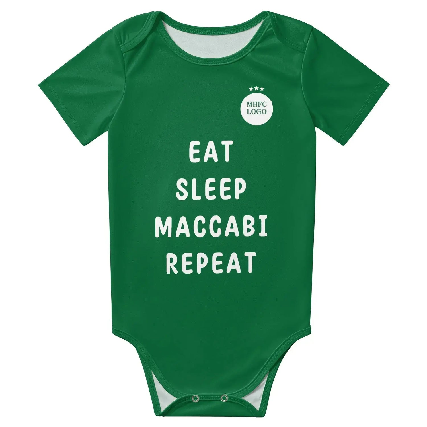 Maccabi MHFC Haifa Green Apes Baby Bodysuit Unisex Shirt Newborn Onesie Boy Girl Undershirt Outfit Baby Romper SHOPEZRA L.L.C.