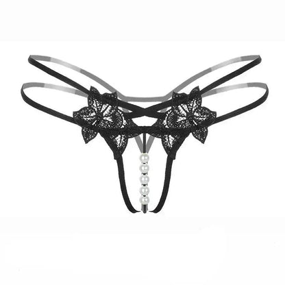 plus size sexy underwear wholesale popular lace pearl massage sexy thong sexy underwear by Dropshipman