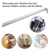 52cm Extra Long Stainless Steel Silver Metal Shoehorn Shoe Lifter Aid Slip-On Shoe Pulling Tool for Easy Shoe Removal SHOPEZRA L.L.C.