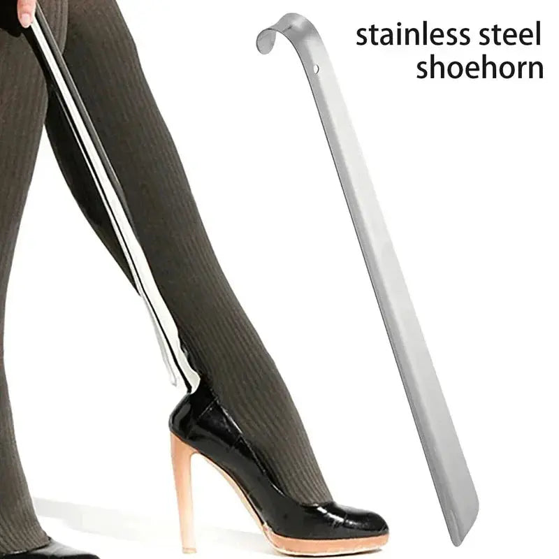 52cm Extra Long Stainless Steel Silver Metal Shoehorn Shoe Lifter Aid Slip-On Shoe Pulling Tool for Easy Shoe Removal SHOPEZRA L.L.C.