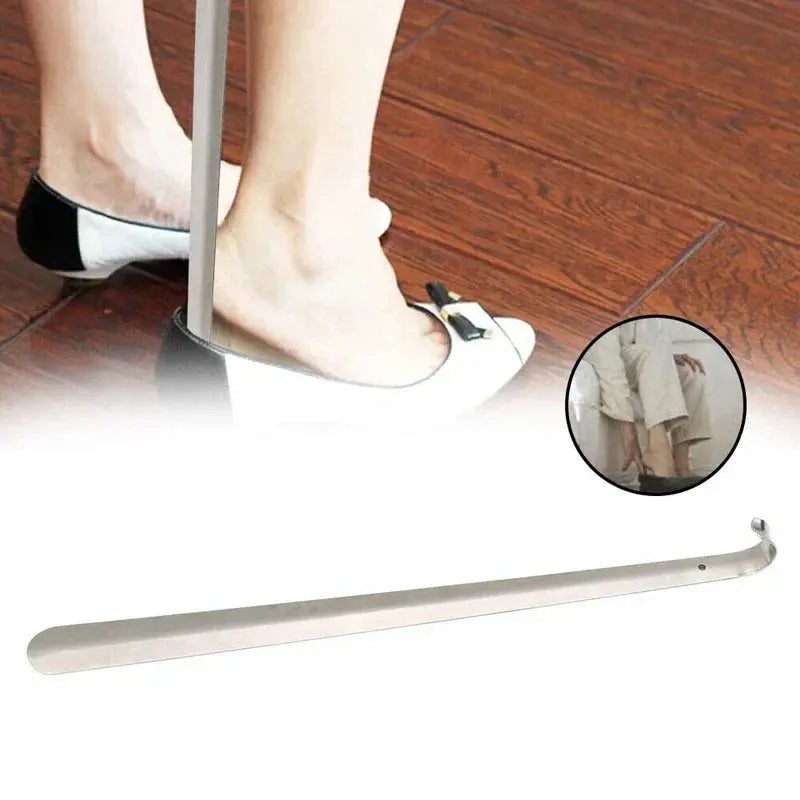 52cm Extra Long Stainless Steel Silver Metal Shoehorn Shoe Lifter Aid Slip-On Shoe Pulling Tool for Easy Shoe Removal SHOPEZRA L.L.C.