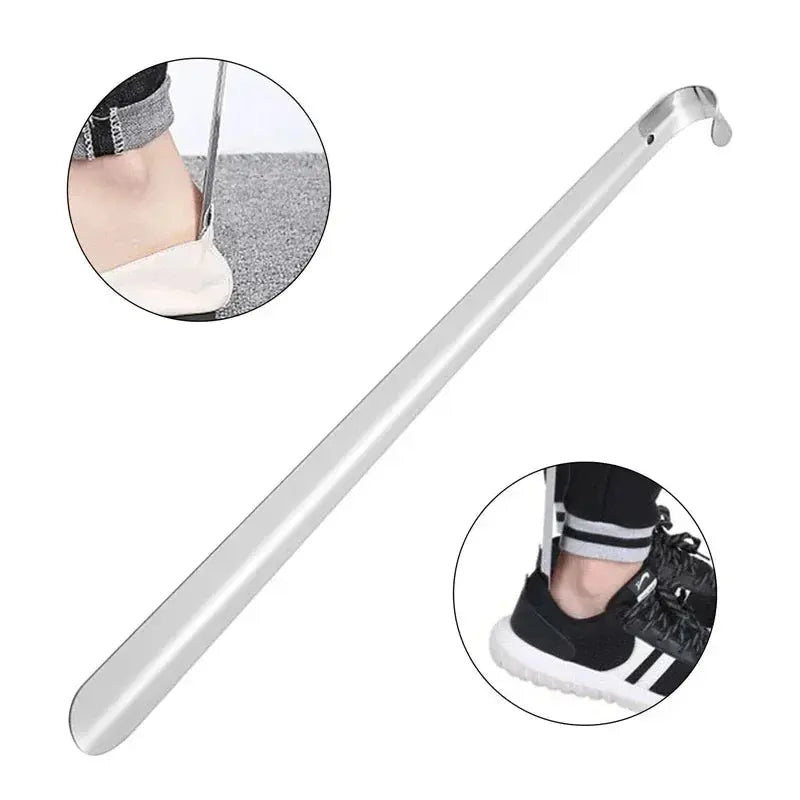 52cm Extra Long Stainless Steel Silver Metal Shoehorn Shoe Lifter Aid Slip-On Shoe Pulling Tool for Easy Shoe Removal SHOPEZRA L.L.C.