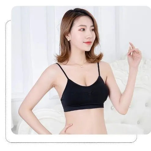 Black disposable underwear bra set for girls, ideal for travel, military training, or daily use, by SHOPEZRA L.L.C.