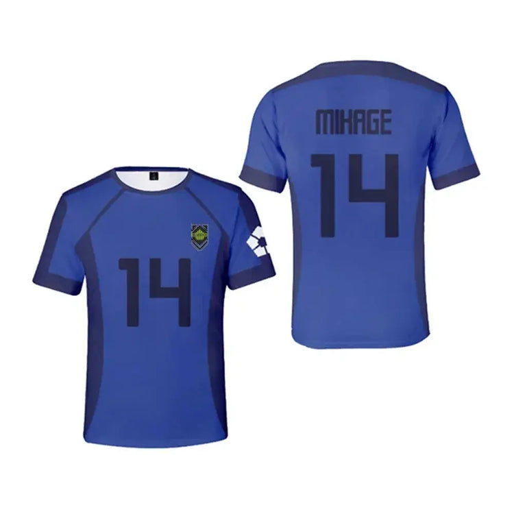 Blue Lock Anime Japanese Isagi Yoichi Football Jersey T-shirt Cosplay Hyoma Chigiri Meguru Bachira Tee Original Children Clothes SHOPEZRA L.L.C.