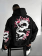Japan Men Women Anime Dragon Sakura Print Hoodie Street Harajuku Y2K Sports Casual Loose Autumn Winter Warm Sweatshirt Clothing SHOPEZRA L.L.C.