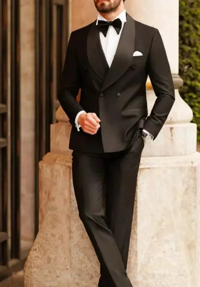 Suits for Men Slim Fit 3 Pieces Male Suit Jacket Vest with Pants Wedding Tuxedo by Dropshipman