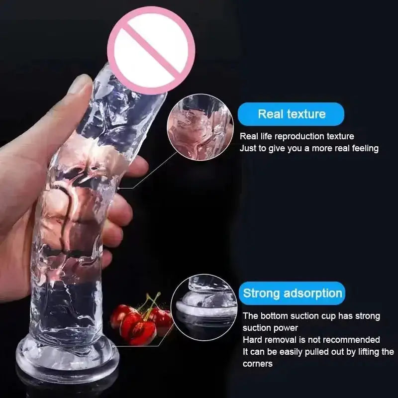 Realistic Dildo Jelly Penis Suction Cup Dildo Realistic Sex Toys For Lesbian Women Female Masturbator Big Dick Fake Dick by Dropshipman