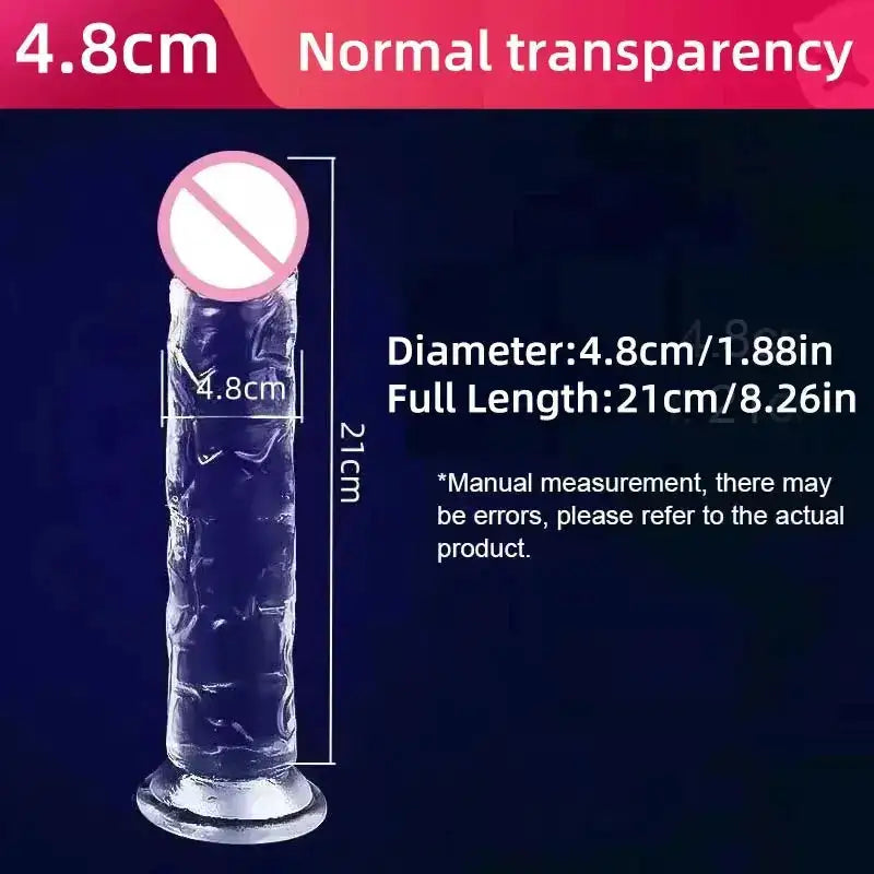 Realistic Dildo Jelly Penis Suction Cup Dildo Realistic Sex Toys For Lesbian Women Female Masturbator Big Dick Fake Dick by Dropshipman