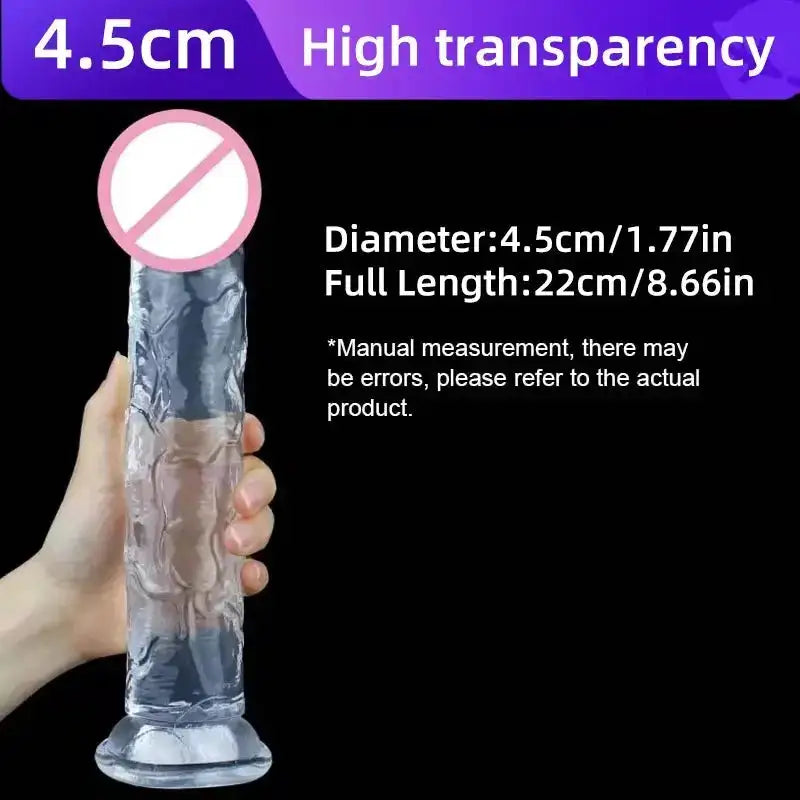 Realistic Dildo Jelly Penis Suction Cup Dildo Realistic Sex Toys For Lesbian Women Female Masturbator Big Dick Fake Dick by Dropshipman