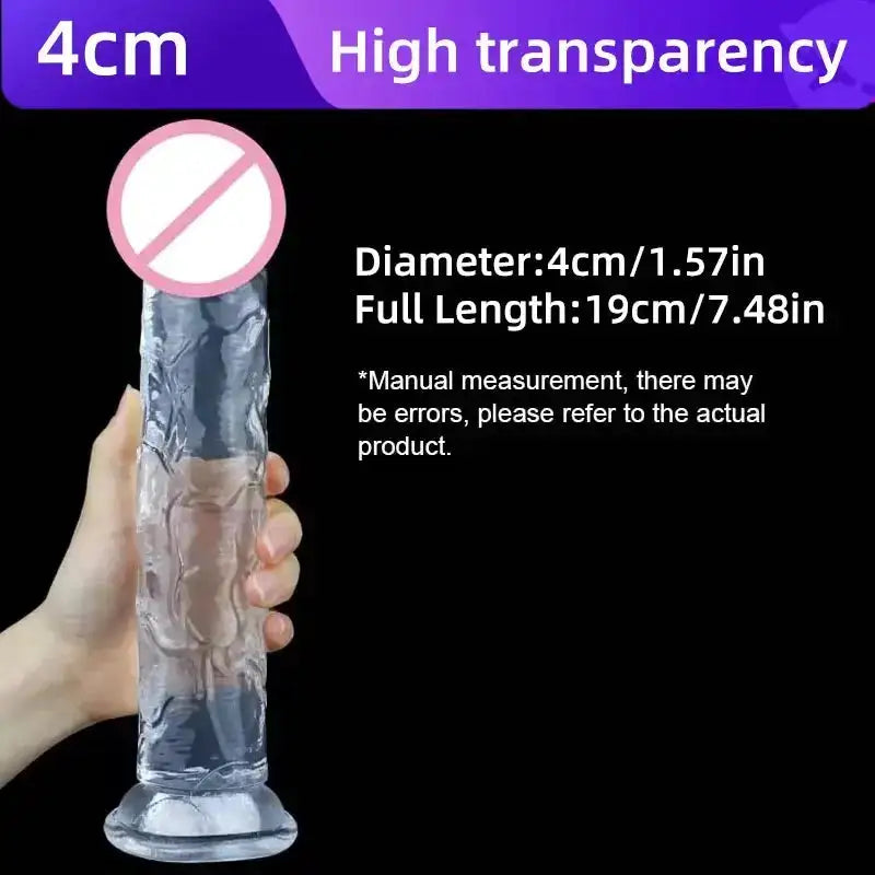 Realistic Dildo Jelly Penis Suction Cup Dildo Realistic Sex Toys For Lesbian Women Female Masturbator Big Dick Fake Dick by Dropshipman