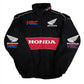 Honda Racing Team Jacket Men Women Black Red Patchwork Windbreaker Casual Streetwear Motorcycle Zip Up Jacket Coat For Fans SHOPEZRA L.L.C.