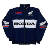 Honda Racing Team Jacket Men Women Black Red Patchwork Windbreaker Casual Streetwear Motorcycle Zip Up Jacket Coat For Fans SHOPEZRA L.L.C.