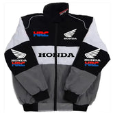 Honda Racing Team Jacket Men Women Black Red Patchwork Windbreaker Casual Streetwear Motorcycle Zip Up Jacket Coat For Fans SHOPEZRA L.L.C.